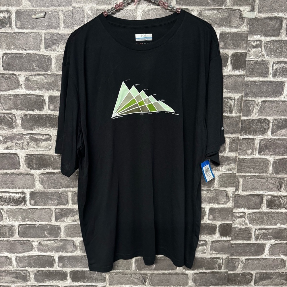 NWT Columbia Hamilton Heights Short Sleeve Tee black green shirt